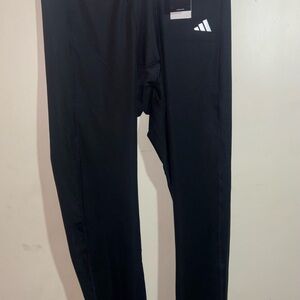 adidas Black Leggings with White Logo Accent